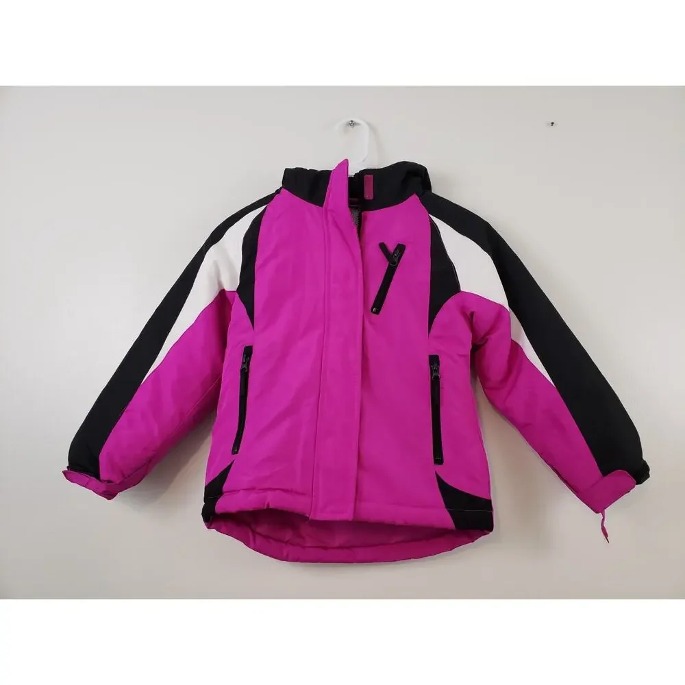 The Children’s Place Girls Jacket Size S 5/6 Hooded Windbreaker Fleece Liner